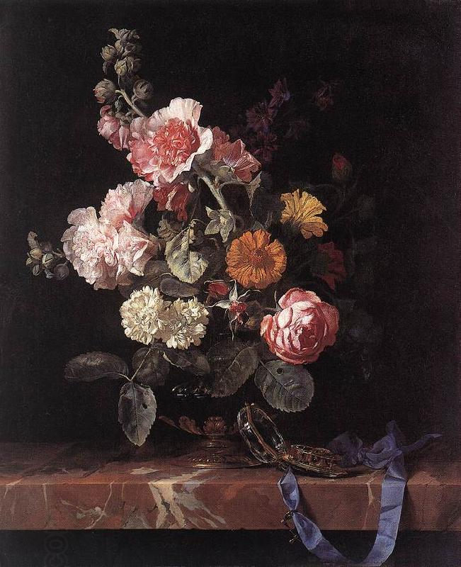 Willem van Vase of Flowers with Watch oil painting picture